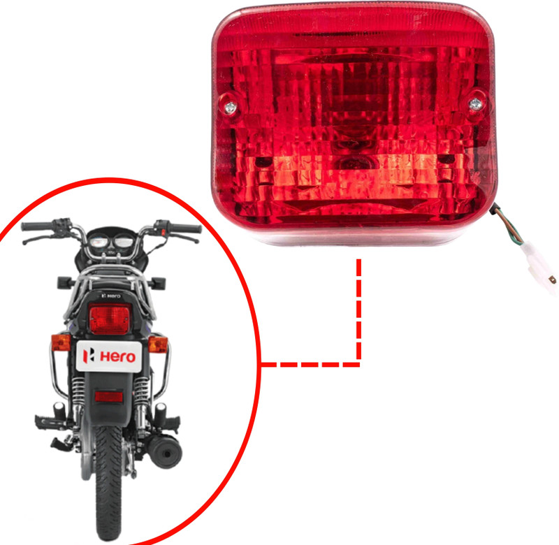 Y retail SPLENDOR Tail Light Motorbike Halogen for Hero (12 V, 2 W)(Splendor Plus, Pack of 1)