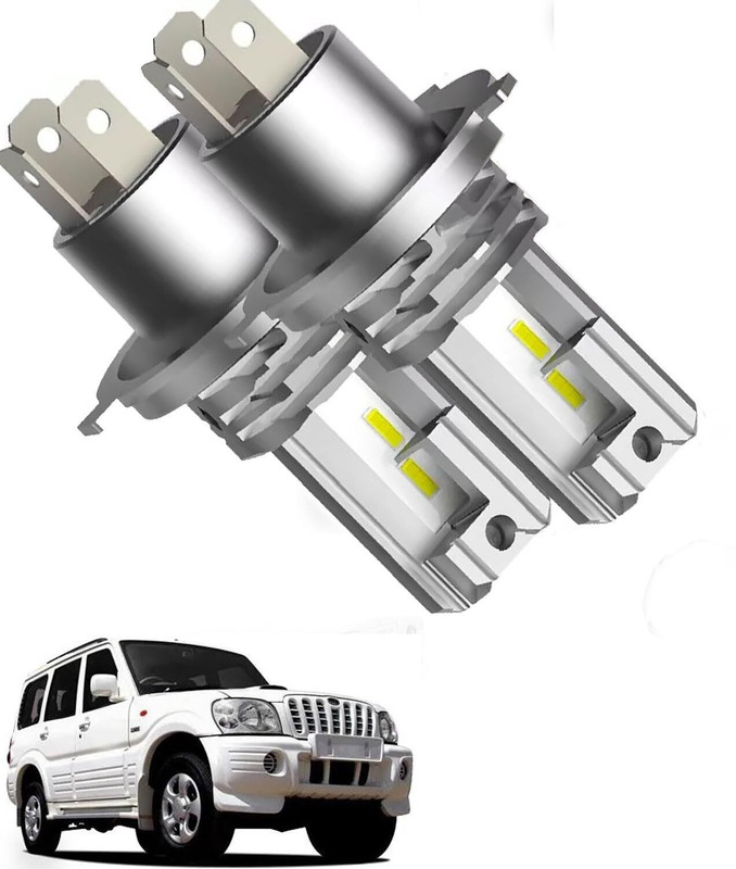 neom V3 LED Headlight Bulbs Hi/Low Beam Fits for Vehicle H4 Headlight Car LED for Mahindra (12 V, 40 W)(Scorpio, Pack of 2)