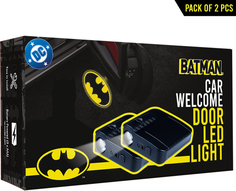 Involve DC Batman Logo Projector LED Car Door Light – Wireless Courtesy Logo Interior Light Car LED (10 V, 3 W)(Universal For Car, Pack of 2)