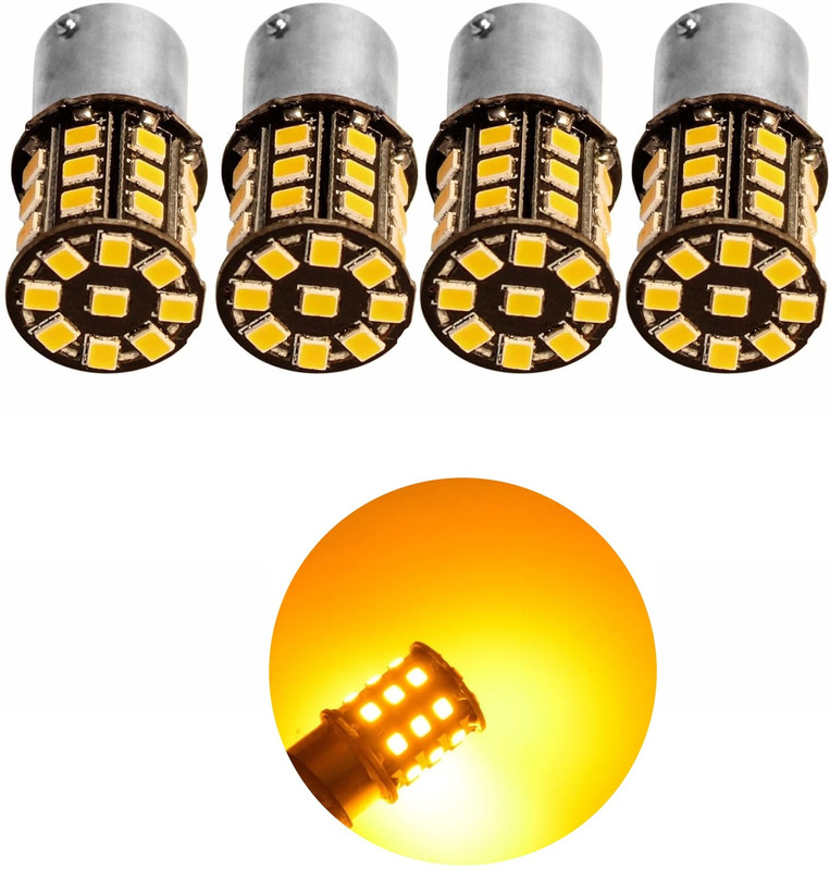 Philomena Super Bright Universal 360° Reflecting LED Indicator Bulbs For Bikes And Cars Indicator Light Motorbike, Car LED (12 V, 12 W)(Universal For Bike, Pack of 4)
