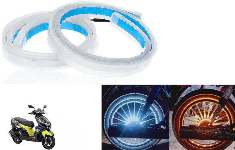 SHOP4U Waterproof 60 CM Flexible Ultra-Fine LED Daytime Running Light NTORQ 125 Interior Light Motorbike LED for TVS (12 V, 12 W)(Universal For Bike, Pack of 2)