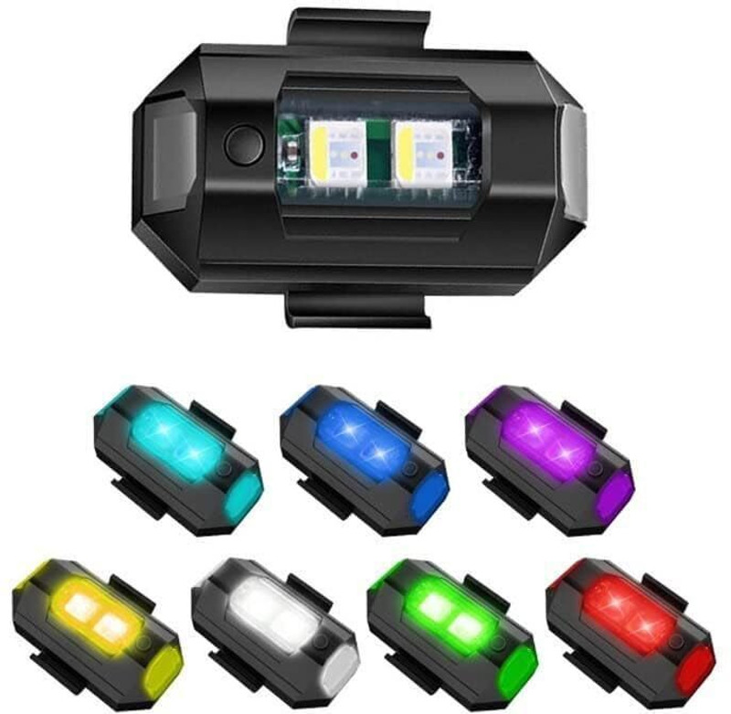 insignia decor LED Flash Light for Bike Charging Strobe light safety Light 7 Colors 41 Mode LED Brake Light Car, Motorbike, Truck, Van LED (5 V, 1 W)(Universal For Bike, Universal For Car, Pack of 1)