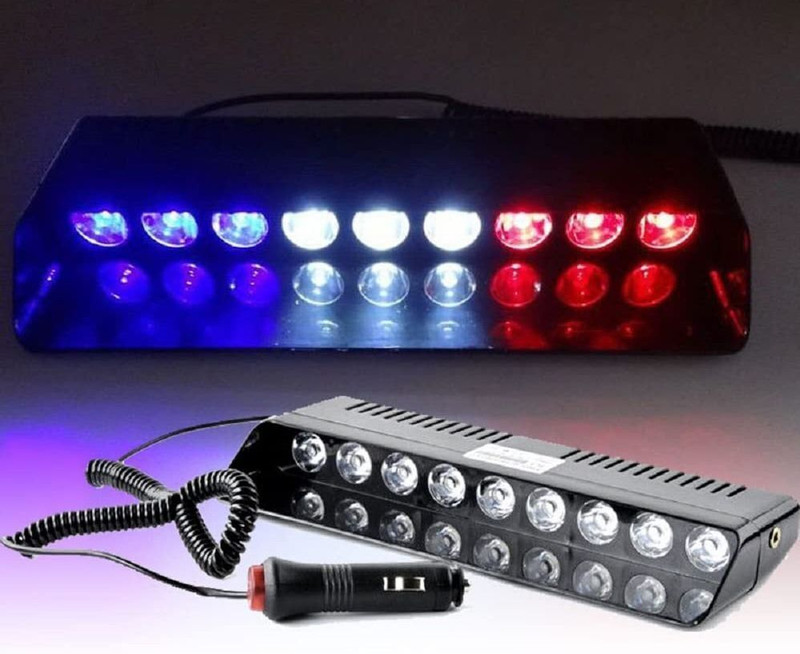 AMIRIDE 9 Led Car Strobe Light Police Dash Light Motorbike LED (12 V, 35 W)(Universal For Car, Pack of 1)