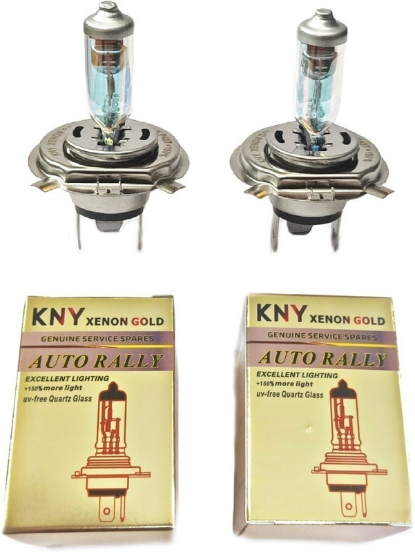 kny K-470 Xenon Gold Auto Rally H4 Car Headlight Bulb 12v (130/110W) P43T Headlight Car Xenon (12 V, 130 W)(Universal For Car, Pack of 2)