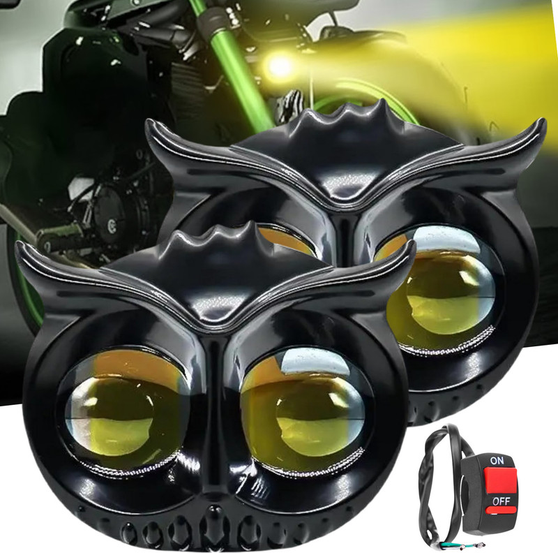 PRABHU DAYAL OWL Shape LED Light Projector Fog Light Fog Lamp Motorbike, Car, Van, Truck LED (12 V, 36 W)(Universal For Car, Pack of 2)