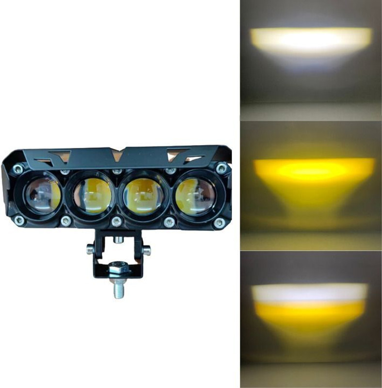 automunk KL-11 NEW 4 LENS LED LIGHT Fog Lamp Car, Motorbike LED (12 V, 24 W)(Universal For Bike)