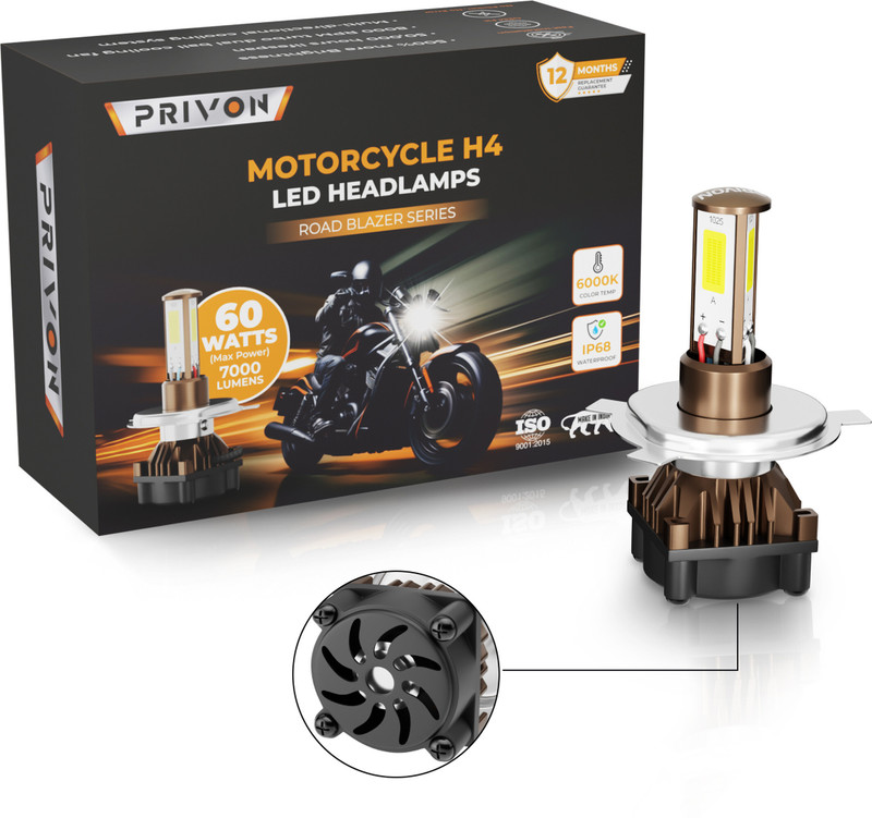 PRIVON Road Blazer Headlight Motorbike LED (12 V, 60 W)(Universal For Bike, Pack of 1)