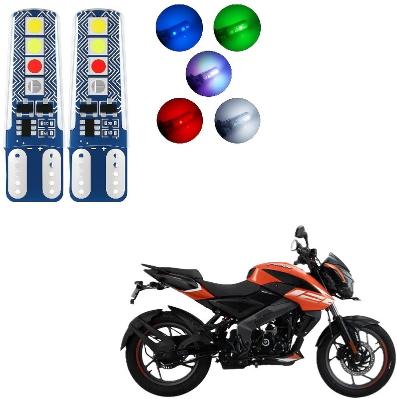 JMA.Trading T10 RGB LED Bulb for Pulsar NS125 Other bikes & Car Interior (Pack of 2) Interior Light Car, Motorbike LED (12 V, 12 W)(Universal For Bike, Universal For Car, Pack of 2)