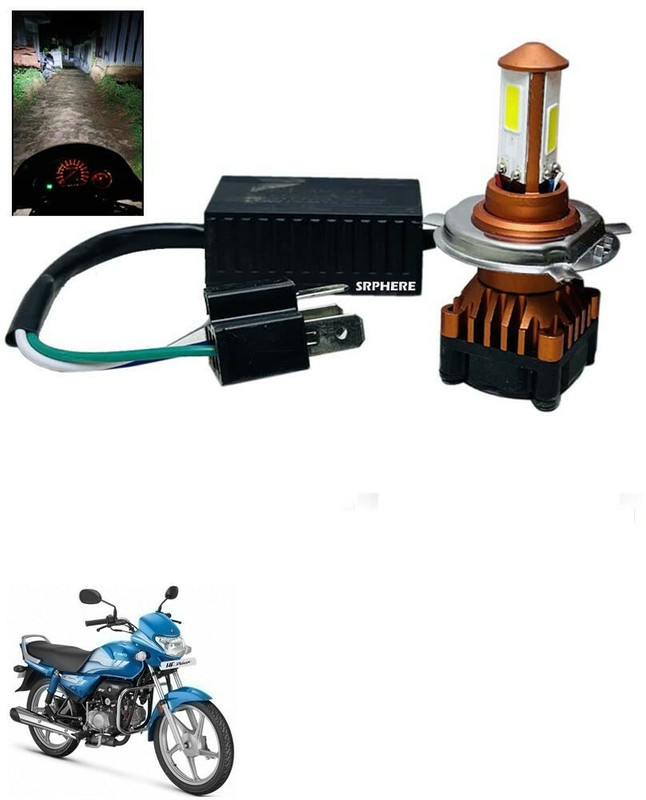 SRPHERE CYT LED Bike Headlight Bulb for HF Deluxe Headlight Motorbike LED for Hero (12 V, 35 W)(Universal For Bike, Pack of 1)