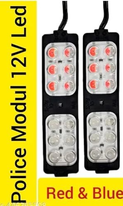 StrawHat Front, Rear, Side LED Indicator Light for Universal For Car, Universal For Bike 6 Series(Red, Blue)