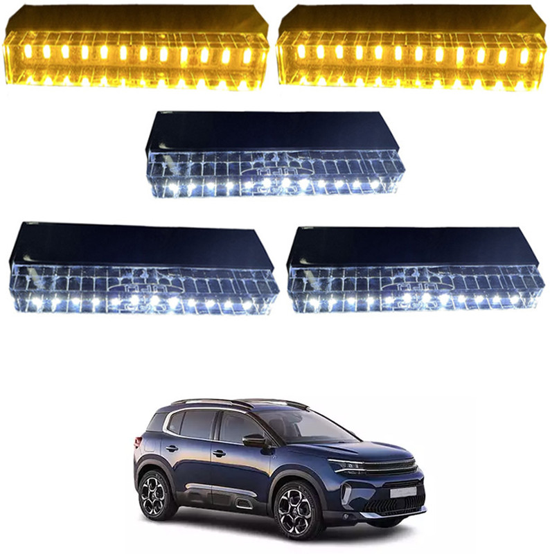 monolive New UFO Design Waterproof Amber/White Fancy Light For Car-045 Car Fancy Lights(Yellow, White)