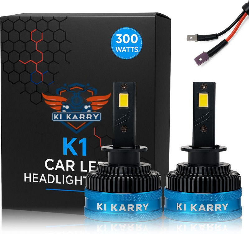 AutoPowerz Car Headlight Bulb,(H1 Fitting) White Light 12 months Warranty Headlight Car LED (12 V, 300 W)(Universal For Car, Pack of 2)