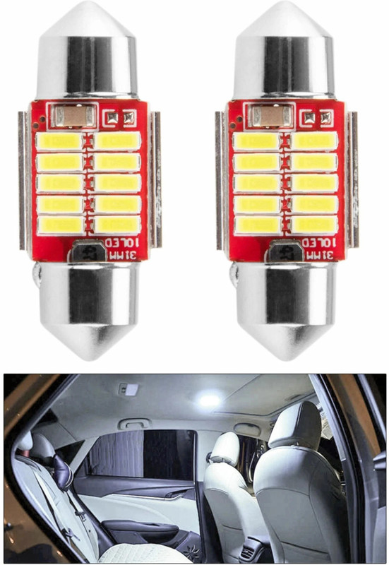 ASRYD 10 SMD CAR INTERIOR (PACK OF 2) Interior Light Car LED (12 V, 20 W)(Universal For Car, Pack of 2)