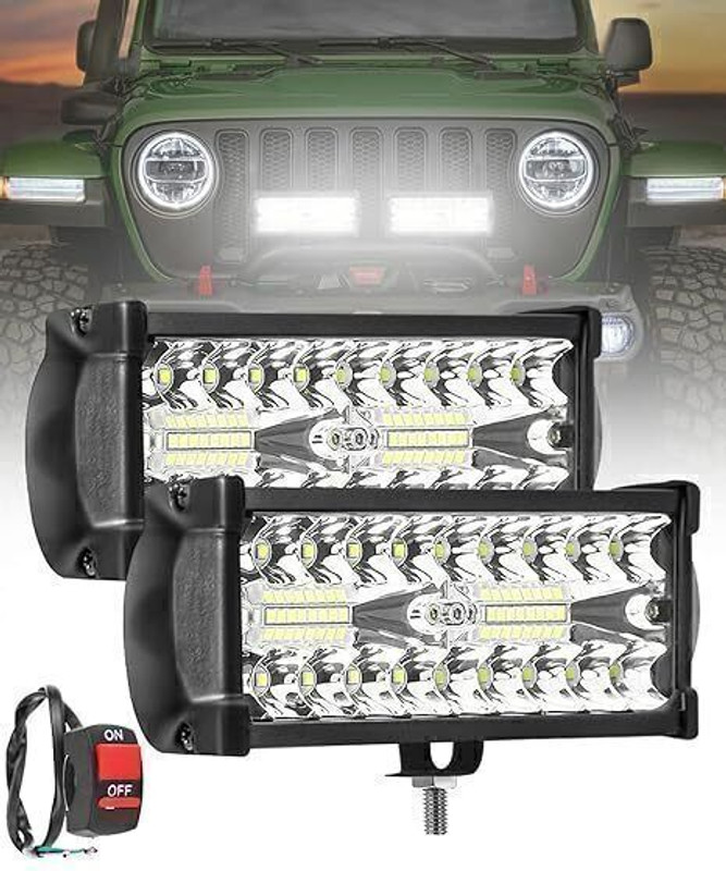 CARZEX NEW* Premium Quality 36 LED 7 INCH White Light for ALL CARS & BIKES. Headlight Car LED (12 V, 32 W)(Universal For Car, Pack of 2)