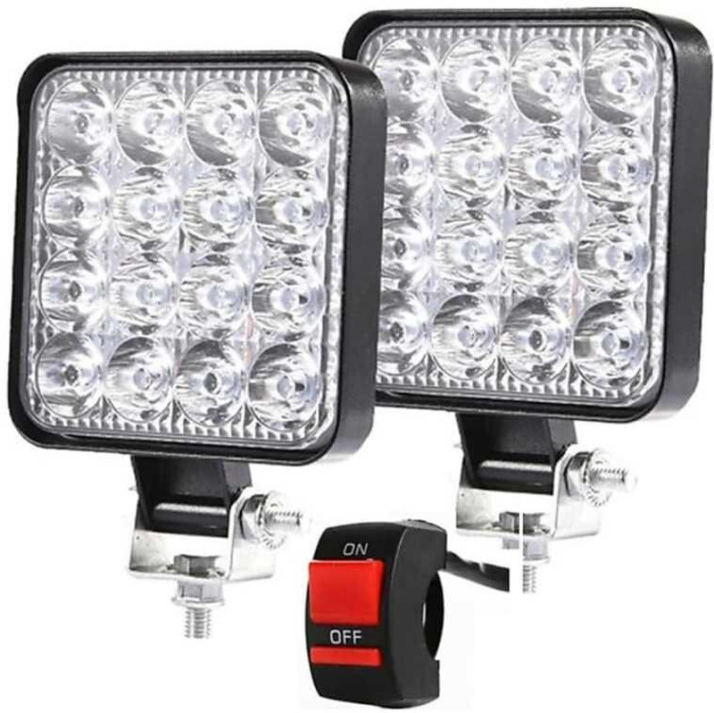 KINOM 4 inch 16 led Fog Lamp Motorbike, Car LED (12 V, 48 W)(Universal For Car)