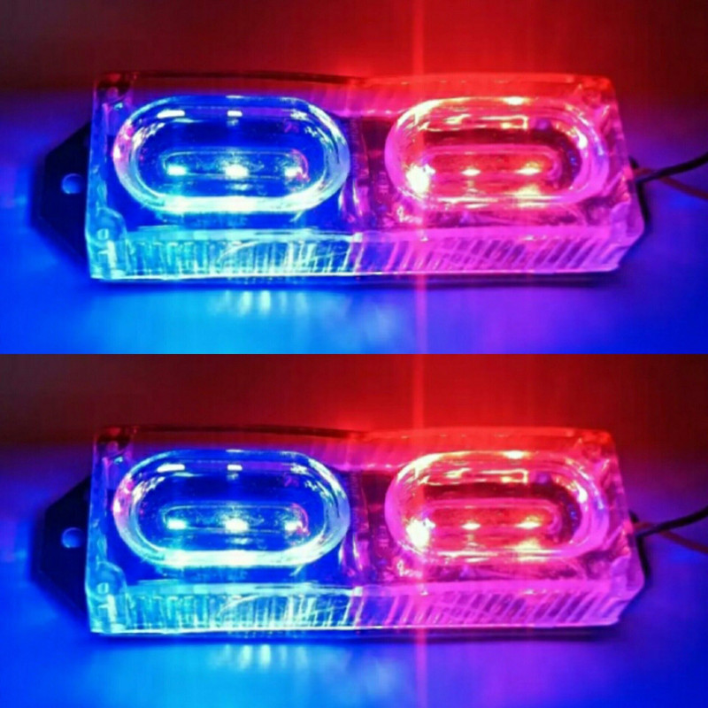 OSCONGOLD License Plate Light for Bike, Scooty and Car Tail LED Police Red, Blue 12V DC License Plate Light Motorbike LED (12 V, 9 W)(Universal For Bike, Pack of 2)