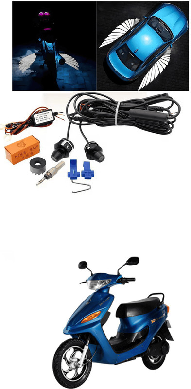 LOVMOTO Universal Bike & Car laser Wing Projector/Shadow Light/Ghost LED Light SX374 Car Fancy Lights(White)