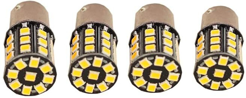 VermsBikers universal indicator bulb 360 degree led bulb cross pin Reflecting bulb set of 4 Indicator Light Car, Motorbike LED (12 V, 12 W)(Universal For Bike, Universal For Car)