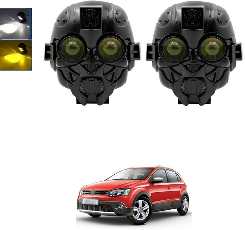 LOVMOTO Universal Bubble-b Tran-sfor-mers Fog Light Mini Lens Headlight Mini Drive s427 Car Fancy Lights(White, Yellow)