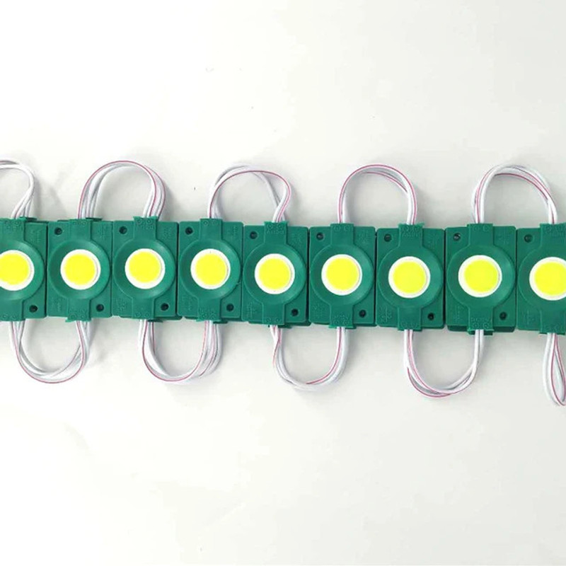 somefly (10 Pieces) GREEN DC 12V 2.4 Watt Coin Shape LED Module Light Interior Light Car, Motorbike, Truck, Van LED (12 V, 3 W)(Universal For Bike, Universal For Car, Pack of 10)