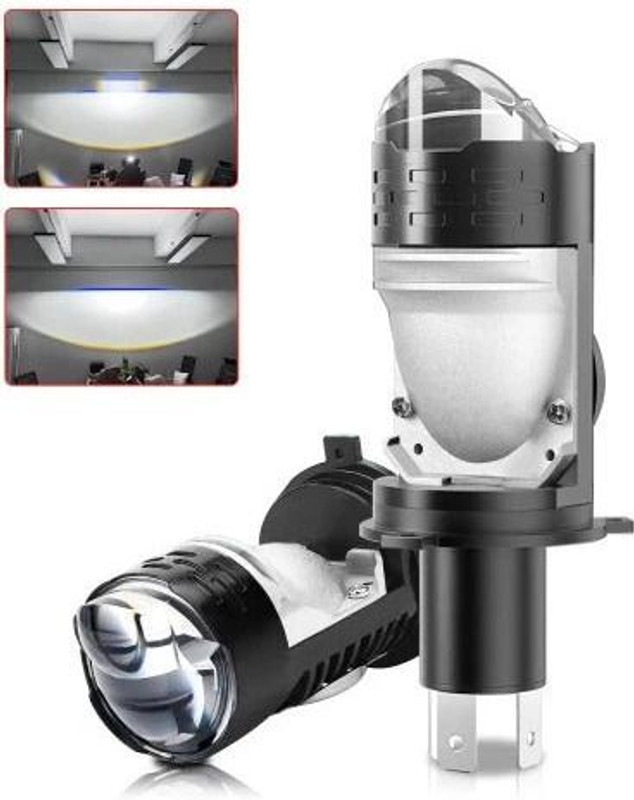 AutoPowerz High Brightness White LED Dual Vision Lens Projector H4 LED Headlight Bulb Headlight Car, Motorbike, Truck LED (12 V, 50 W)(Universal For Bike, Universal For Car, Pack of 1)