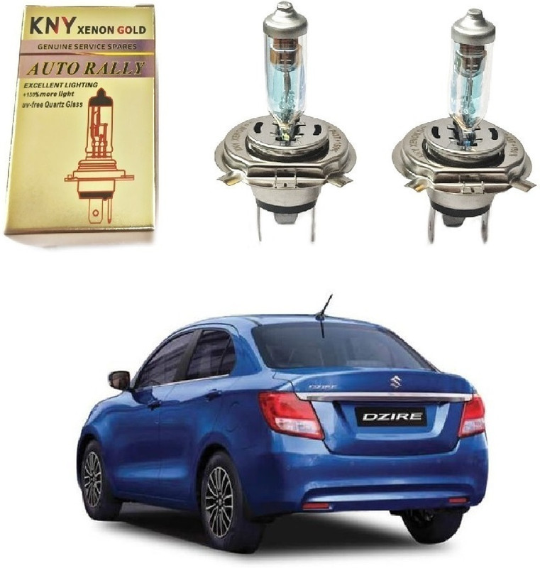 kny K-470 12v 130/110W Auto Rally H4 Car Headlight Bulb P43T 2 Headlight Bulbs Dzire Headlight Car Halogen for Maruti Suzuki (12 V, 130 W)(Swift Dzire, Pack of 1)