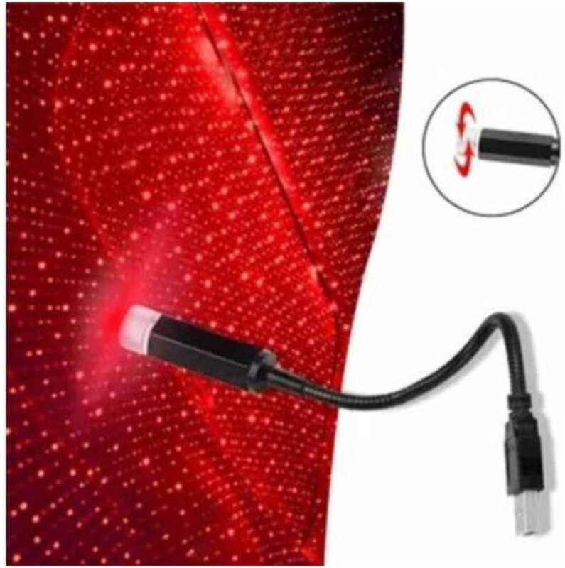 TOOLART -GB450-CAR FANCY STAR LASER LIGHT FOR UNIVERSAL CARS(Red)(RED)(650 nm, Red)