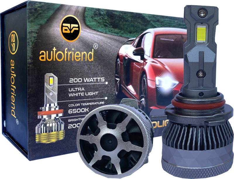 Autofriend 9012 Headlight Car LED (16 V, 200 W)(Universal For Car, Pack of 2)