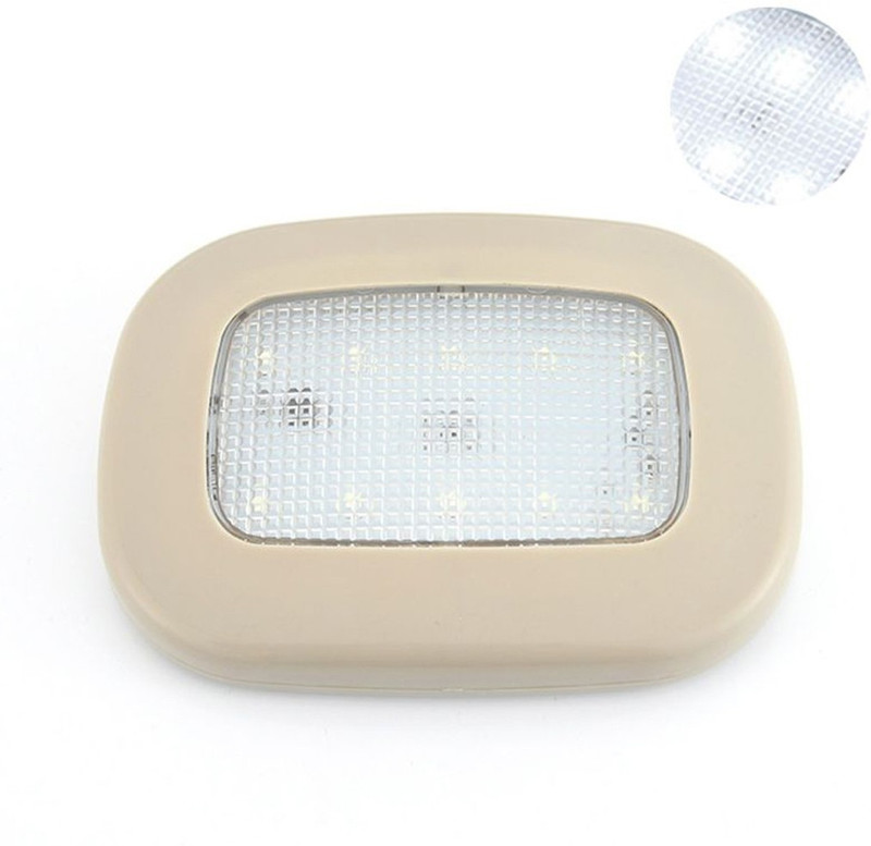 Genesis Beige Car Ceiling Dome Roof Light Universal Magnetic Rechargeable Wireless Light Interior Light Car LED (1.18 V, 1.18 W)(Universal For Car, Pack of 1)
