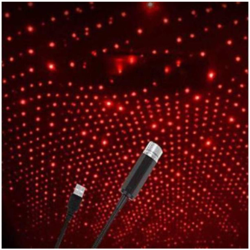 TOOLART -ZA-S216-Car Interior LED Decorative Light USB Ambient Roof(RED)(650 nm, Red)