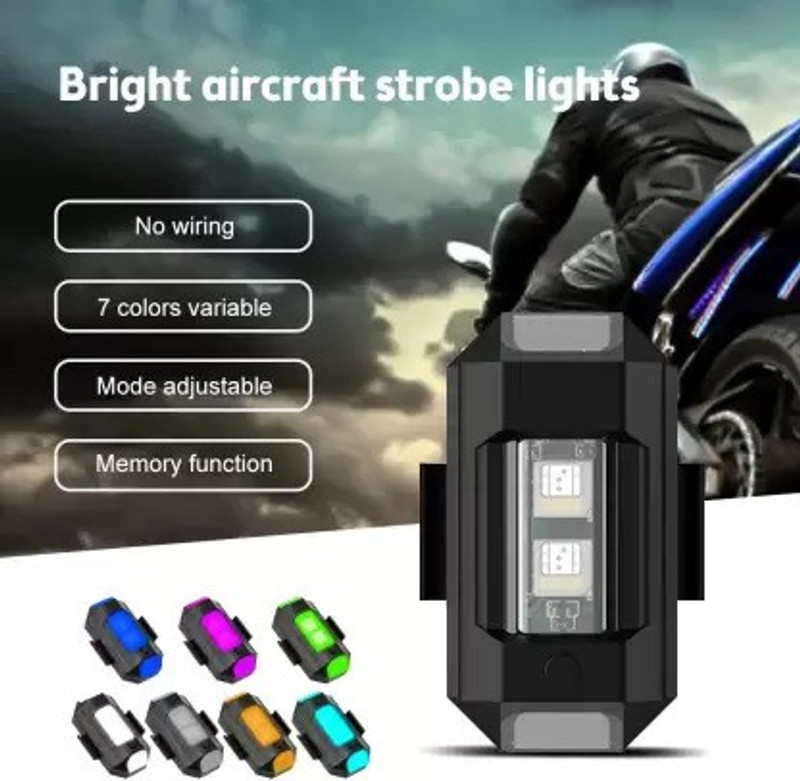 AIRSKY 1 Pcs Motorcycle Lights RC Drone LED Airplane Helicopter Warning Lights Fog Lamp Motorbike LED (12 V, 10 W)(Universal For Bike)
