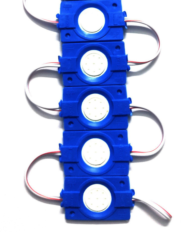 Steko 5 Pieces (BLUE) DC 12V 2.4 Watt Coin Module LED Light For Decoration Interior Light Motorbike LED (12 V, 2.4 W)(Universal For Car, Pack of 5)