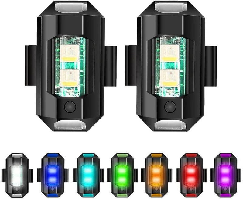 insignia decor LED Charging Flash Light for Bike Strobe light safety light 7 Colors 41 Mode LED Brake Light Car, Motorbike, Truck, Van LED (5 V, 1 W)(Universal For Bike, Universal For Car, Pack of 2)