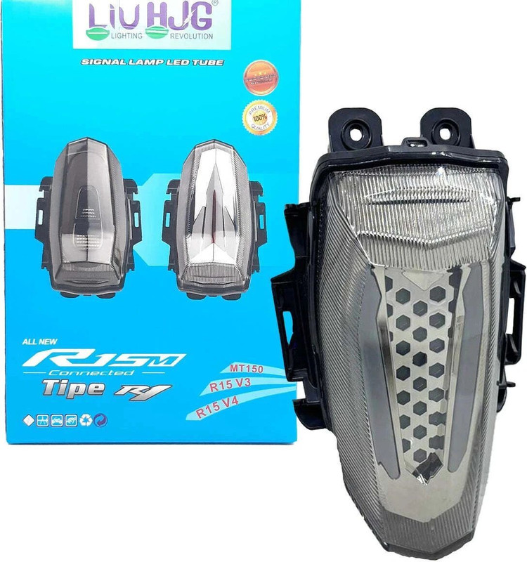LIU HJG Type-2 Multicolor Bike Tail Light Brake Light Motorbike LED (12 V, 12 W)(R15 V4, R15 M, MT 15, Pack of 1)