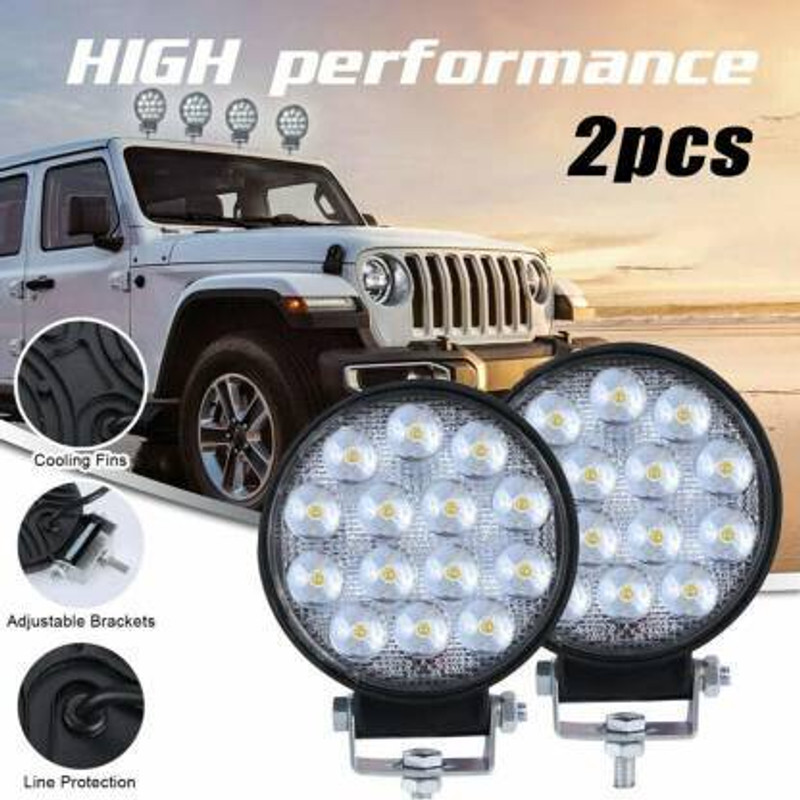 TRYFLY TR-2 NEW MODEL 27 WATT ROUND FOG LIGHT Fog Lamp Car, Motorbike, Truck, Van LED (12 V, 27 W)(Universal For Bike)