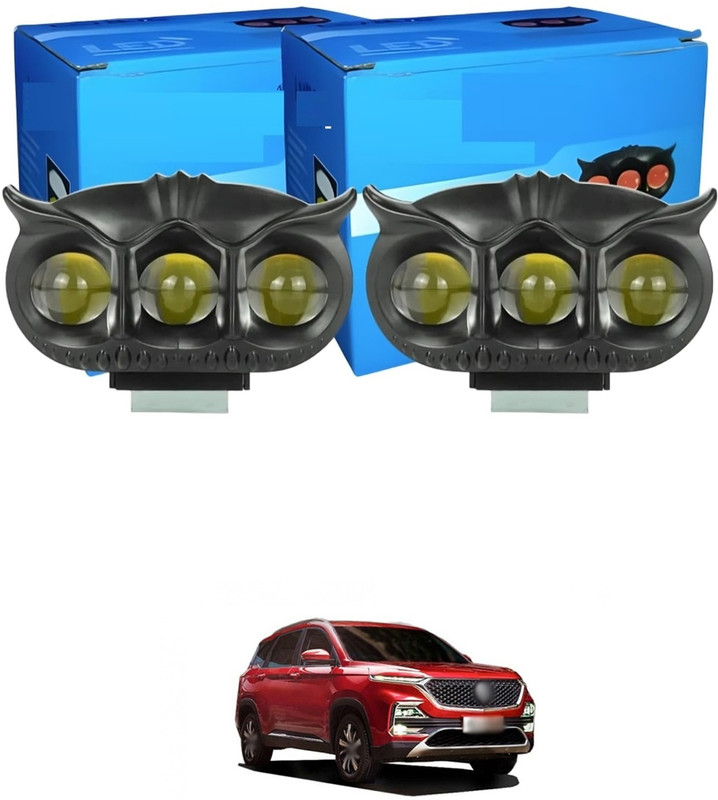GONAMA Led New Owl Design Motorcycle Spot Light Dual Color Fog Driving Lights sg197 Car Fancy Lights(Multicolor)