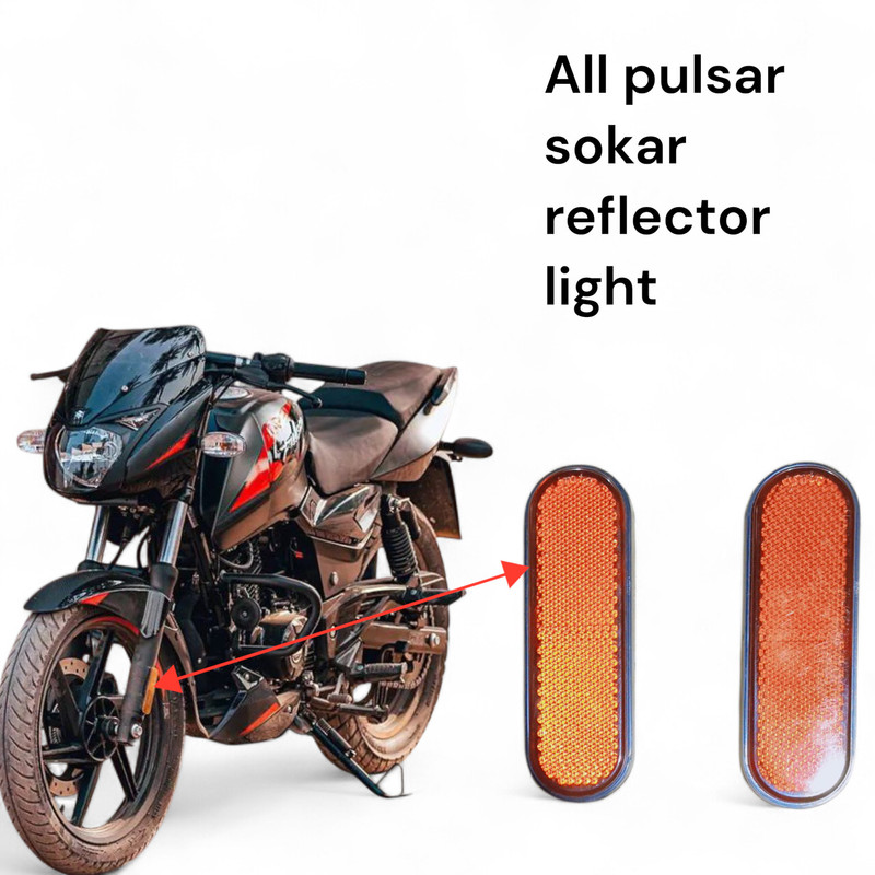 Zdbikeassosiriez Pulsar univarsal sokar reflector light Side Marker Motorbike Flourescent for Bajaj (0.1 V, 10.1 W)(Pulsar 150)