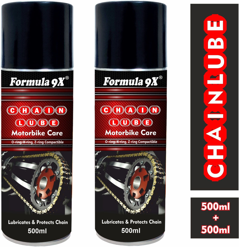 Formula 9x Chain Lube - 500ml + 500ml Combo Pack Chain Lubricant Spray Chain Oil(1000 ml)