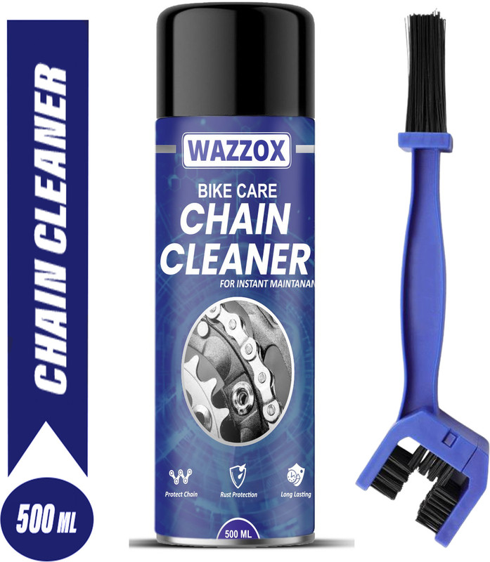 WAZZOX Premium Bike Chain Cleaner / Degreaser Spray With Brush For Motorbike & Bicycle Chain Cleaner | Shines & Protects Chain Oil(500 ml, Pack of 1)