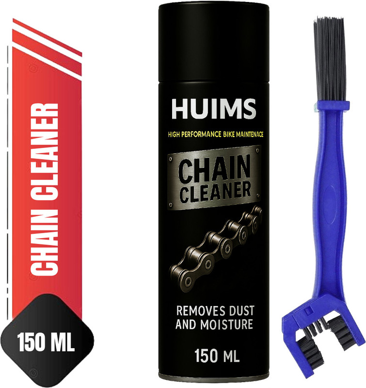 Huims Premium Quality Chain Cleaner Spray S_A26 With Cleaning Brush chain cleaner 150X1-01 Chain Oil(150 ml, Pack of 2)