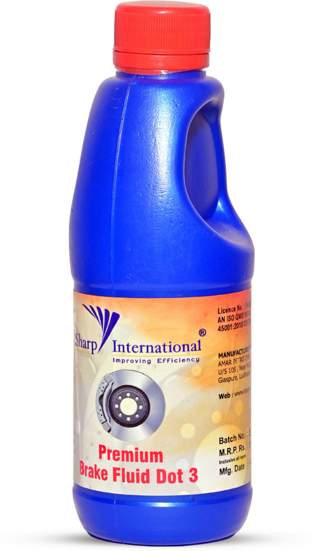 sharp international Brake Fluid DOT 3 High Boiling Point Smooth & Reliable Braking Performance Brake Oil(250 ml, Pack of 1)
