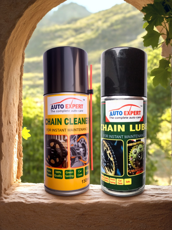 Auto Expert Bike Chain Lube+Chain Cleaner 150ml*2Pcs Prevent Chain Brakage Boost Performance Thick Quality No Westage Rust Protection Chain Oil(300 ml, Pack of 24)