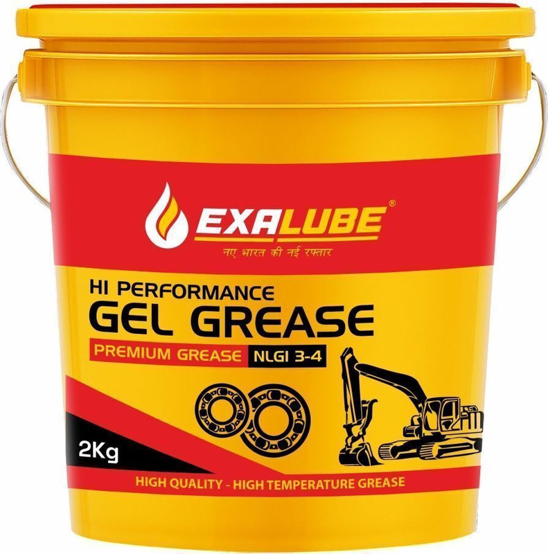 Exa Lube New Pack Of 2kg Permium Quality NLGI 3-4 Red Gel Calcium Based Grease(2 kg, Pack of 1)
