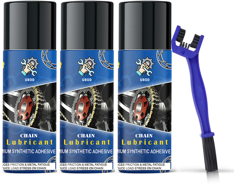 Weyride Chain Lubricant Spray With Cleaning Bursh Combo W_e5 Cleaning Bursh with Lubricant & Protects Chain Oil Chain Oil(450 ml, Pack of 4)