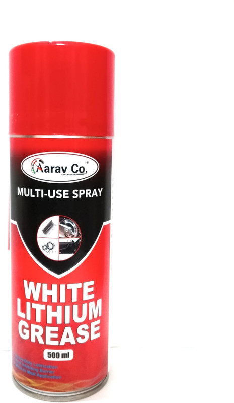 AARAV CO. White Lithium Grease Spray Water-Resistant Grease for Hinges,Bearings,Car Door Locks,Sliding Tracks & Doors Grease(500 ml, Pack of 1)