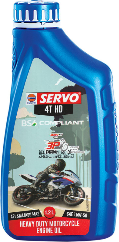 Servo 4T HD 1.2L 4T HD for above 150cc bikes Full-Synthetic Engine Oil(1200 ml, Pack of 1)