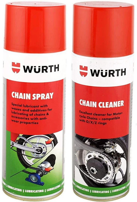 Wurth W-Combo of Chain Lube Spray and Chain Cleaner Spray -_nx Chain Oil(1000 ml)
