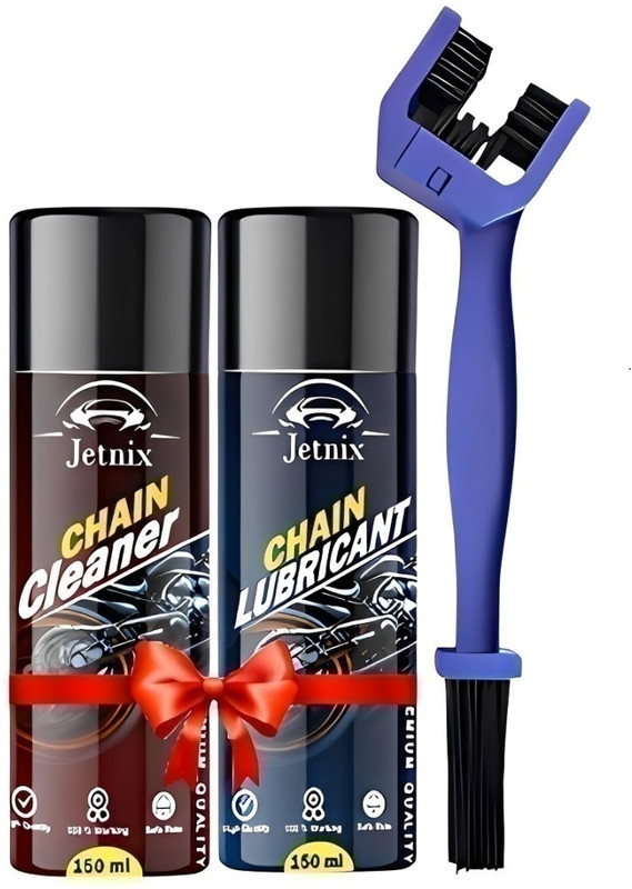 Jetnix / Bike Chain | Lubricant and Chain Cleaner Spray With Cleaning Brush For Motorcycle and Bicycle Rust & Corrosion protection Prevent Chain Breakage Chain Oil(300 ml, Pack of 3)