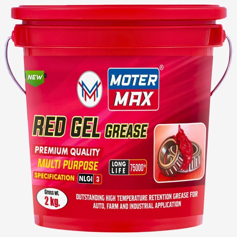 MOTER MAX Multi_Purpose 2kg Red Gel Grease Long Life Automotive & Industrial Grease(2 kg, Pack of 1)