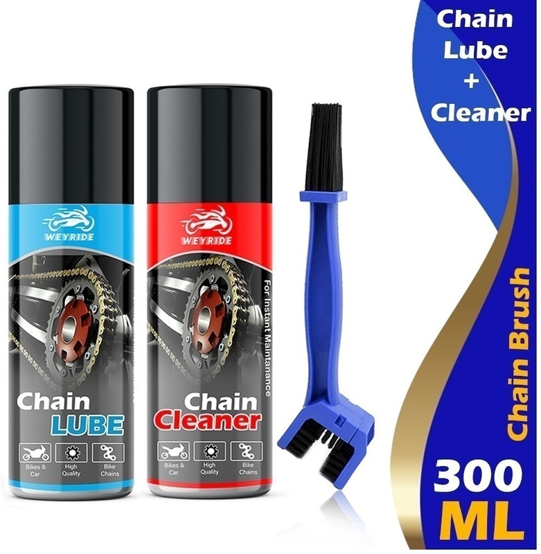 Weyride Bike Chain Cleaner Spray With Chain Lubricant For Bike Way_ab6 with Chain Bursh Rust & Corrosion protection Prevent Chain(150ml Each) Chain Oil Chain Oil(300 ml, Pack of 3)
